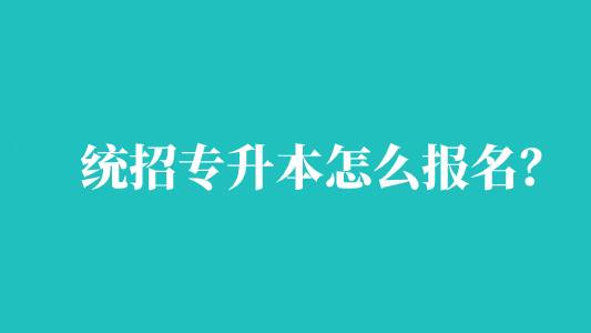 統(tǒng)招專升本怎么報名？