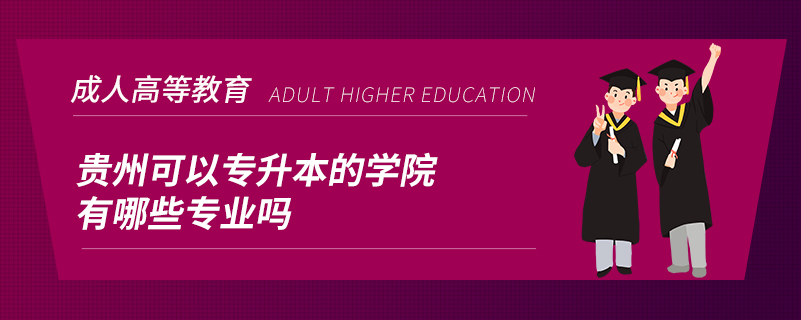 貴州可以專(zhuān)升本的學(xué)院有哪些專(zhuān)業(yè)嗎