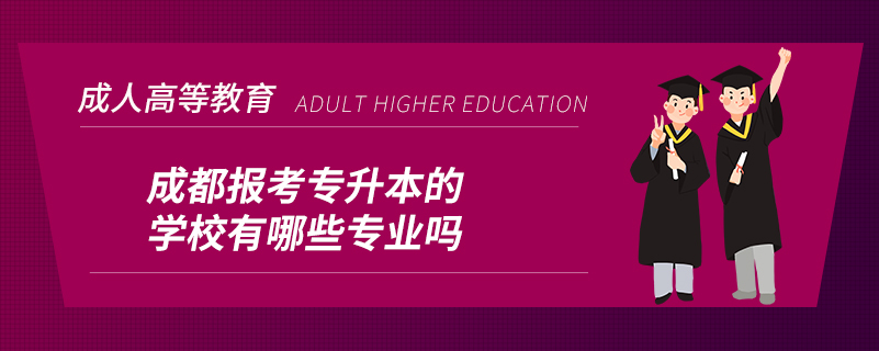 成都報考專升本的學(xué)校有哪些專業(yè)嗎