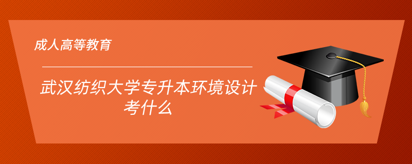 武漢紡織大學專升本環(huán)境設(shè)計考什么