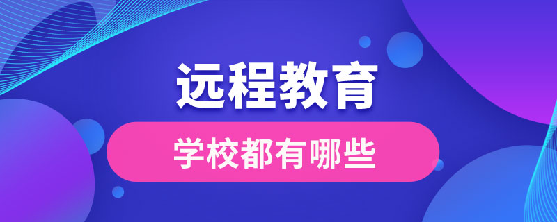 遠程教育學校都有哪些