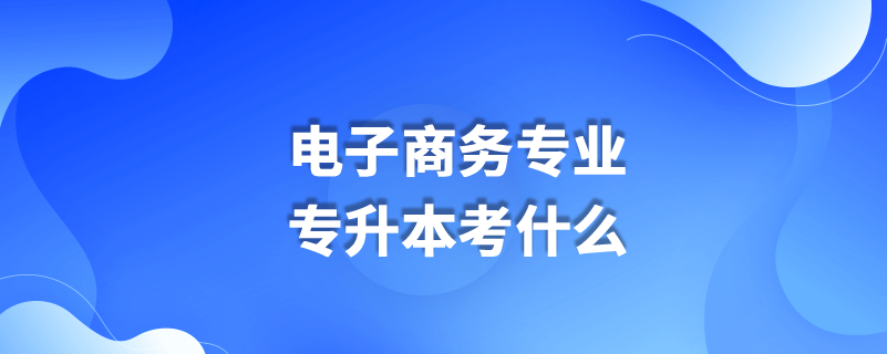 電子商務(wù)專(zhuān)業(yè)專(zhuān)升本考什么