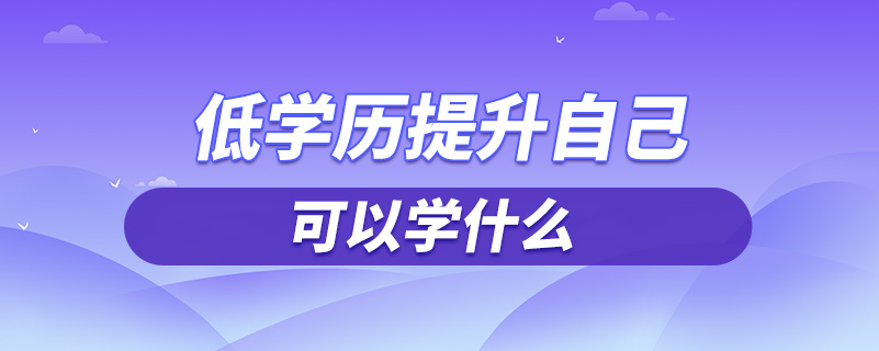 低學歷提升自己可以學什么