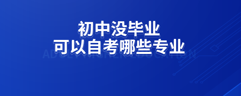 初中沒(méi)畢業(yè)可以自考哪些專業(yè)
