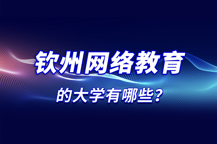 欽州網(wǎng)絡教育的大學有哪些？
