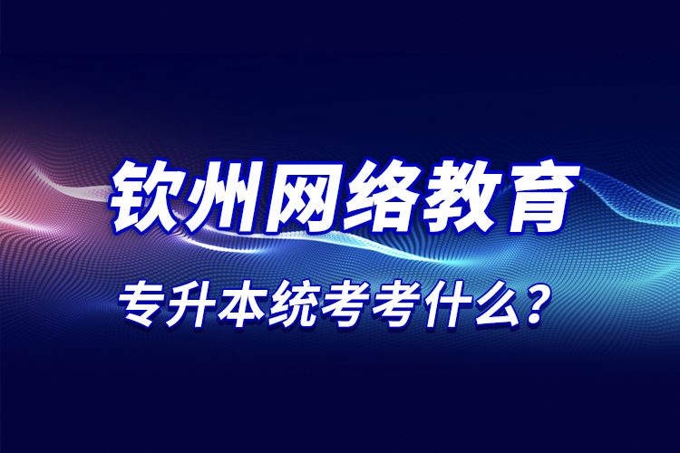 那么欽州網(wǎng)絡(luò)教育統(tǒng)考考什么？