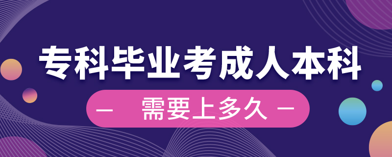 ?？飘厴I(yè)考成人本科需要上多久