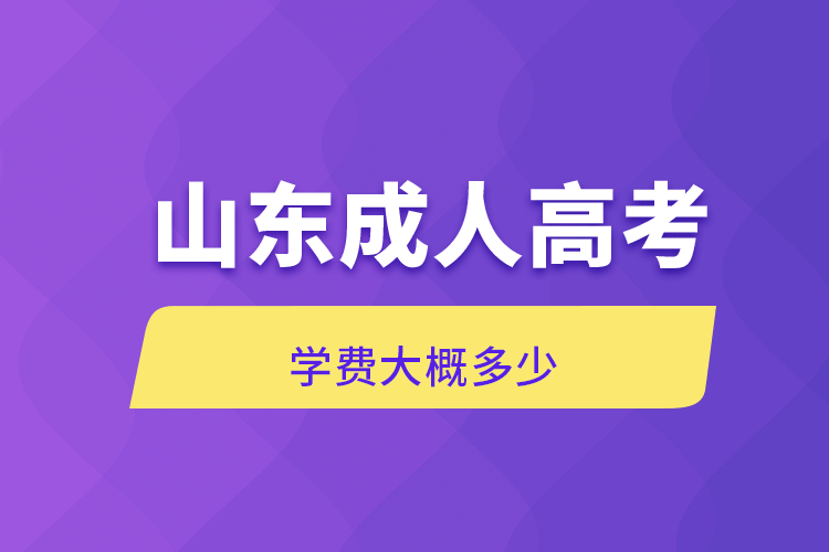 山東成人高考學費大概多少