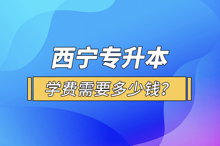 西寧專升本學(xué)費需要多少錢？