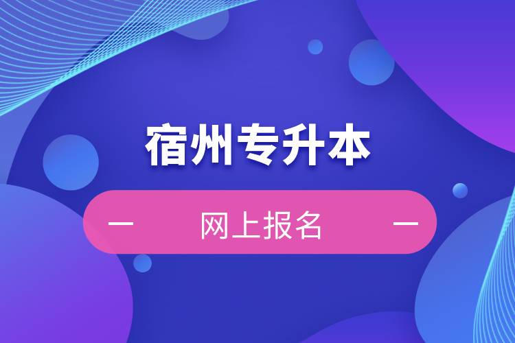 在宿州專升本怎么網(wǎng)上報名？