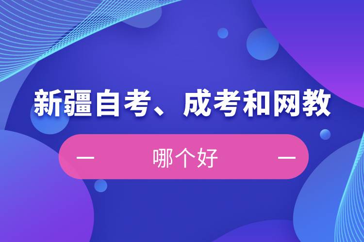 新疆自考、成考和網(wǎng)教哪個(gè)好