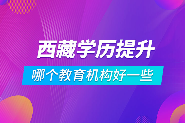 西藏學(xué)歷提升哪個教育機(jī)構(gòu)好一些
