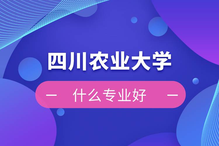 四川農(nóng)業(yè)大學網(wǎng)絡教育什么專業(yè)好