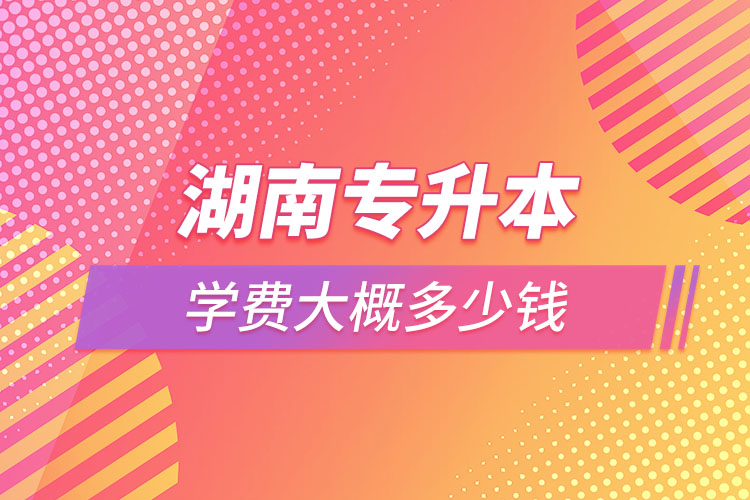 湖南專升本學(xué)費(fèi)大概多少錢一年？
