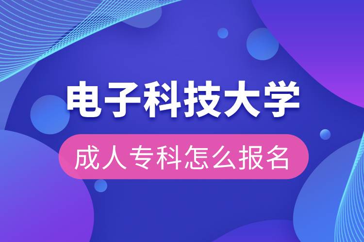 電子科技大學(xué)成人?？圃趺磮?bào)名