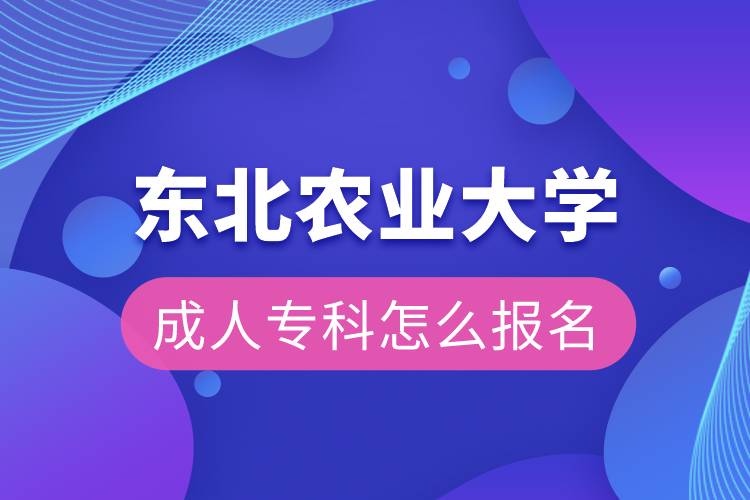 東北農(nóng)業(yè)大學(xué)成人專(zhuān)科怎么報(bào)名