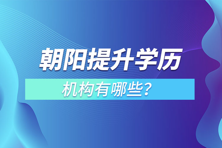 朝陽提升學(xué)歷機(jī)構(gòu)有哪些？
