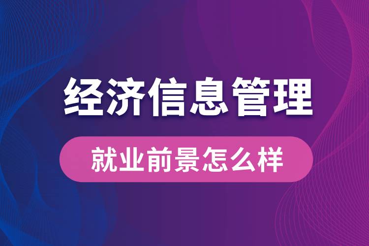 經(jīng)濟(jì)信息管理專業(yè)畢業(yè)后就業(yè)前景怎么樣？