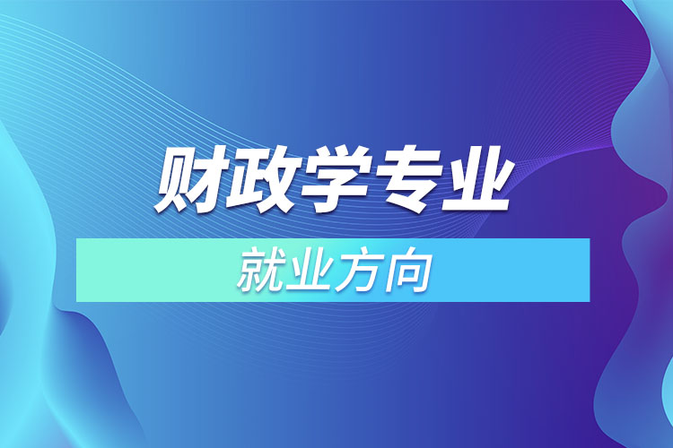 財(cái)政學(xué)專業(yè)就業(yè)方向？