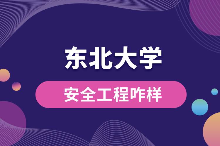 東北大學(xué)安全工程咋樣？