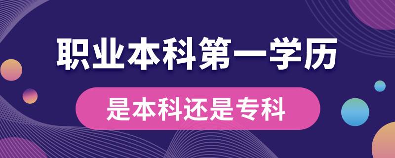 職業(yè)本科第一學(xué)歷是本科還是?？? /></p><p style=