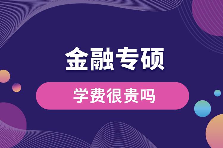 金融專碩學(xué)費很貴嗎