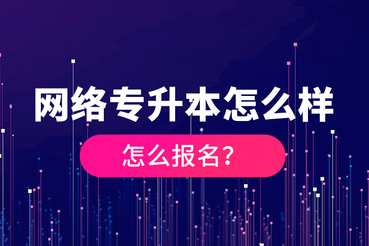 網(wǎng)絡(luò)專升本怎么樣，怎么報(bào)名？