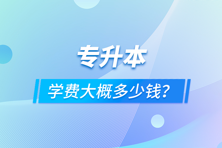 專升本學(xué)費(fèi)大概多少錢？