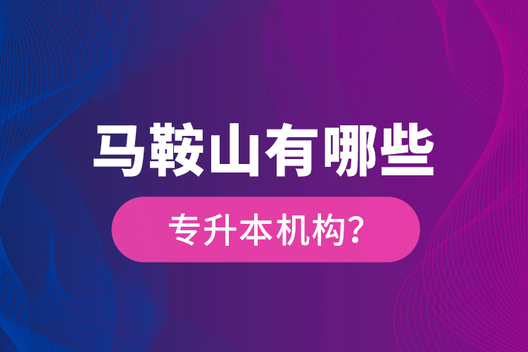 馬鞍山有哪些專(zhuān)升本機(jī)構(gòu)？