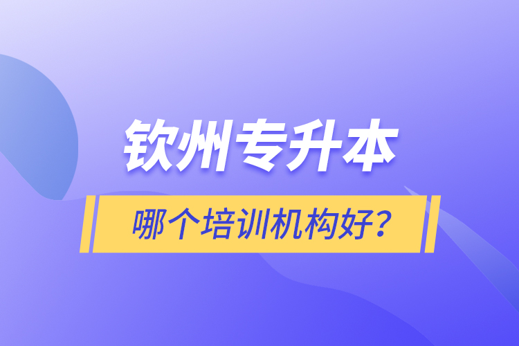 欽州專升本哪個培訓(xùn)機構(gòu)好？