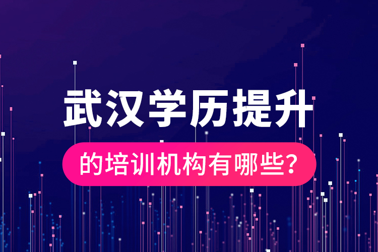 武漢學歷提升的培訓機構有哪些？