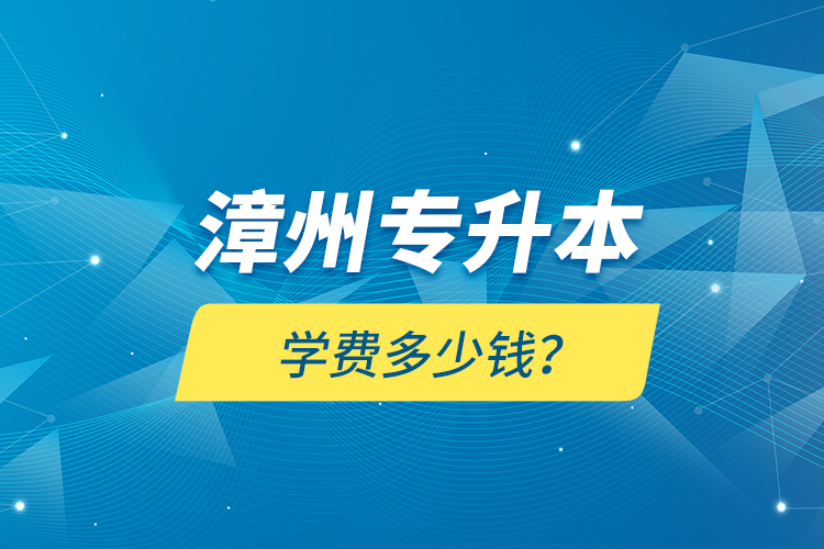 漳州專升本學(xué)費(fèi)多少錢？