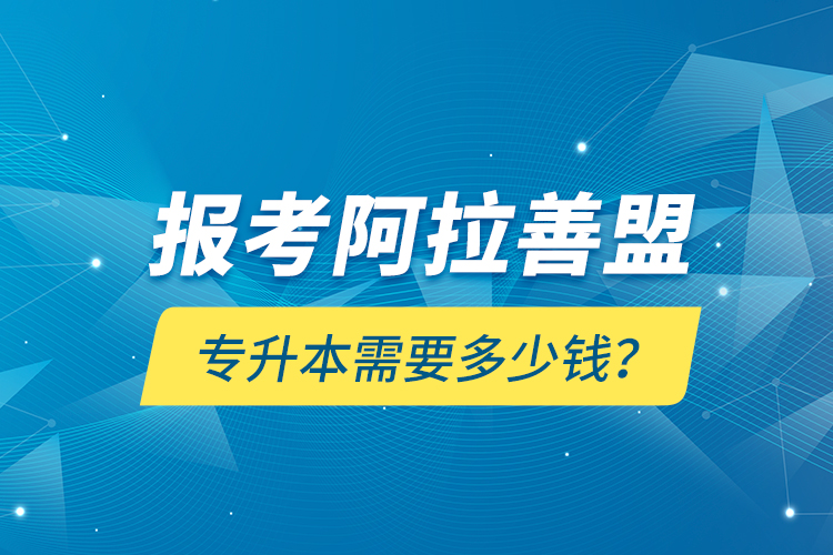 報(bào)考阿拉善盟專升本需要多少錢？