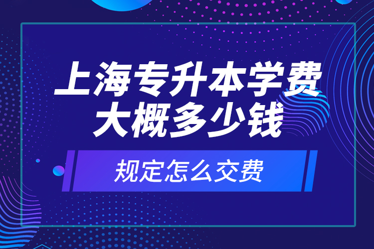 上海專升本學(xué)費(fèi)大概多少錢？規(guī)定怎么交費(fèi)？