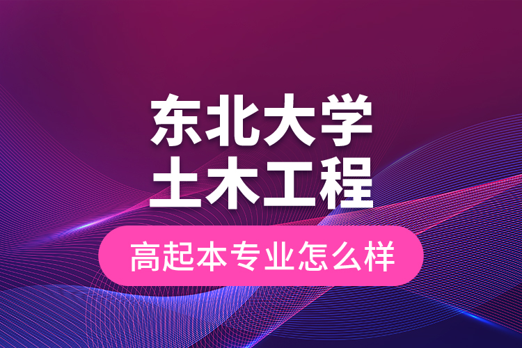 東北大學(xué)土木工程高起本專業(yè)怎么樣？