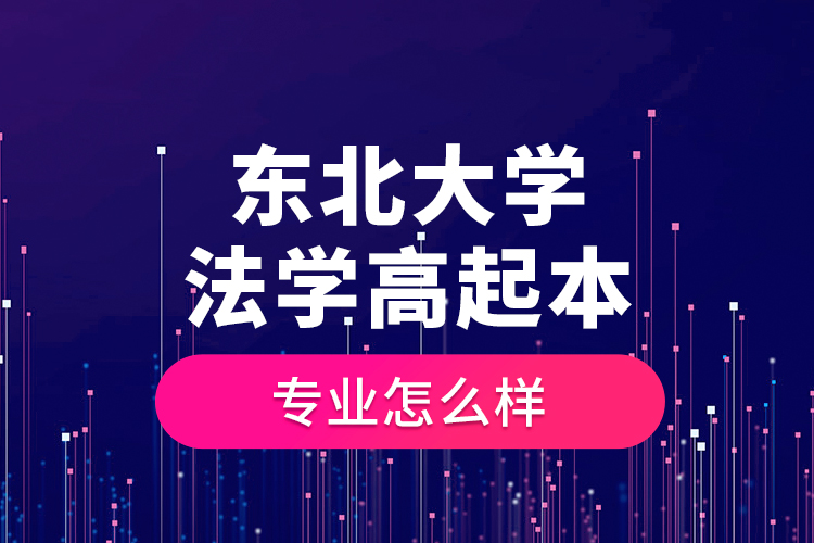 東北大學(xué)法學(xué)高起本專業(yè)怎么樣？