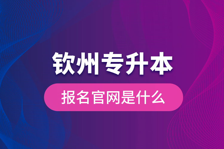 欽州專升本報(bào)名官網(wǎng)是什么？