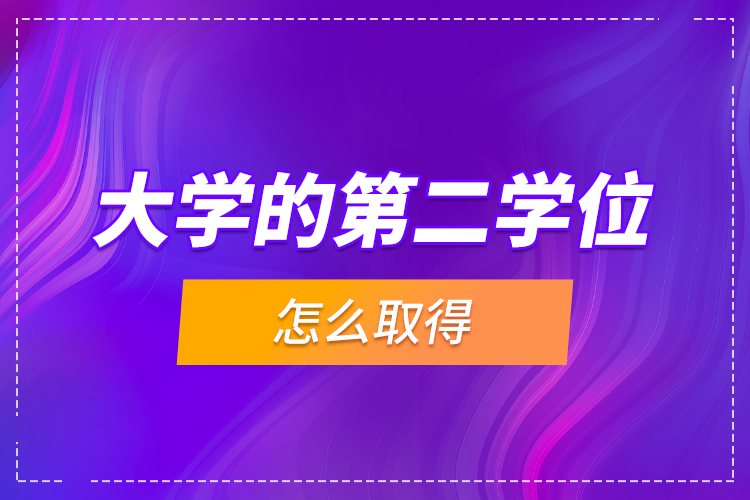 大學(xué)的第二學(xué)位怎么取得？